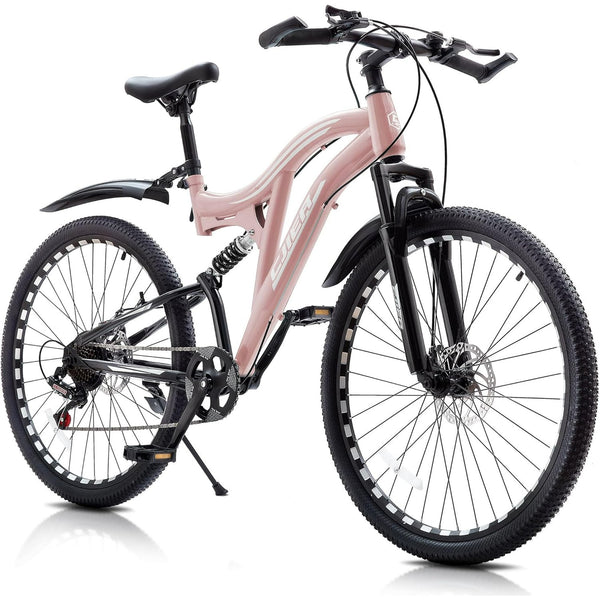 DEYGIA Boys Mountain Bike 20 inch,7-Speed Kids Bike, Full Suspension MTB, High-Carbon Steel Frame, Dual Disc Brakes, Bicycle for kids Outdoor Adventure