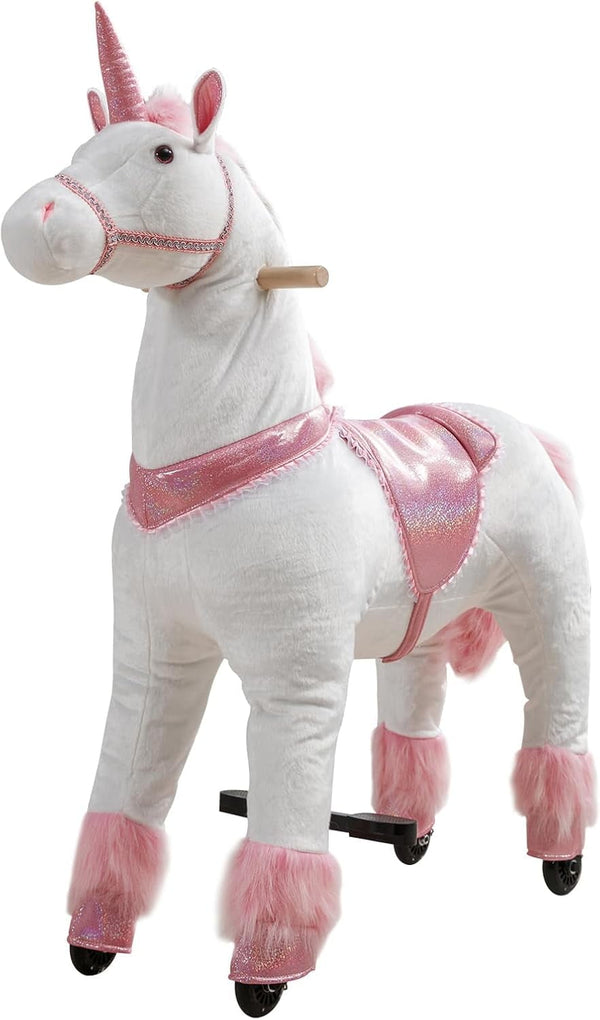 Ride on Horse for Big Kids Horse Ride on Toy, Riding Horse, Pony Rider Mechanical Walking Action Plush Animal
