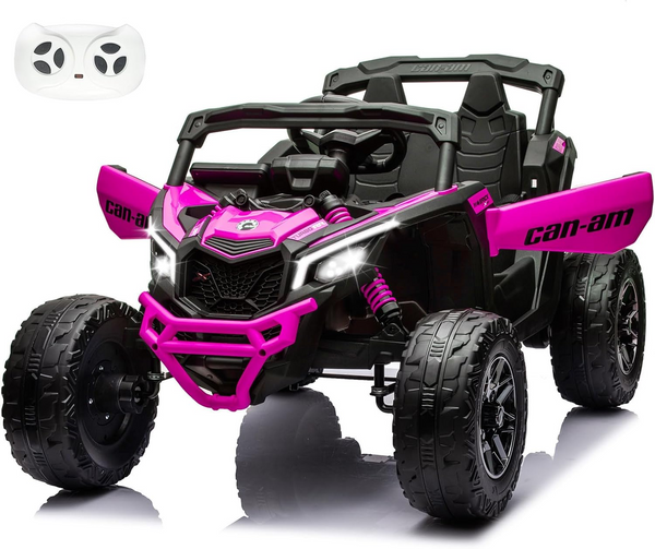 24V 7AH 2 Seater Ride on Toys for Big Kids, Kids' Electric Vehicles with Remote Control for Girls Boys, UTV Ride On Car for Kids, EVA Tires, 2 Spring Absorbers, Music, Licensed Can-Am