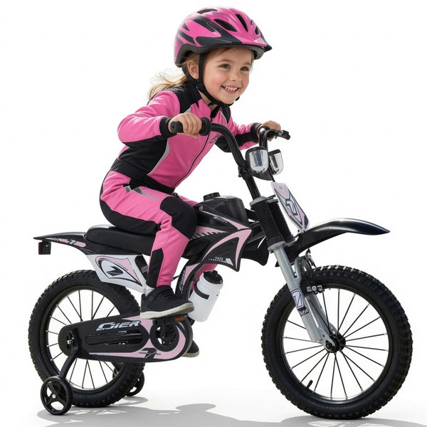 ICEELF 12/16/20 Inch Kids Bike for Boys and Girls Ages 3-12, Children's Bicycle with Training Wheels or Kickstand, Sound Maker, Number Plate, Dashboard, Bottle Holder, Easy Assembly