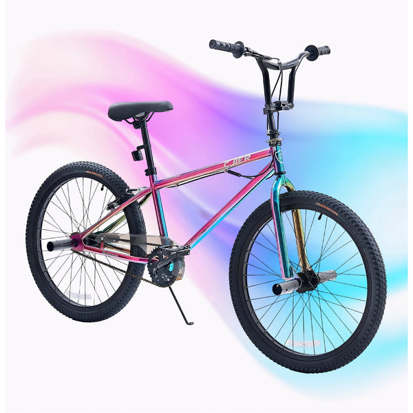 ICEELF 20/24'' BMX Bike for Kids 6-14, Boys & Girls Bicycle with 4 Pegs, High-Carbon Steel Frame, 360° Handlebar Rotation