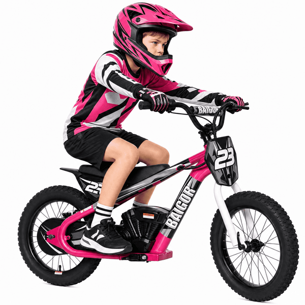 ICEELF 250w Electric Dirt Bike for Kids 8-12, 24v Detachable Battery Electric Balance Bike, 16" Tires, up to 15mph Kids Electric Bike for Outdoor Riding