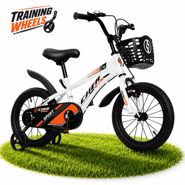 ICEELF 14 inch Kids Bike, Carbon Steel Frame, Dual Brakes, Adjustable Seat,Training Wheels for Boys Girls Ages 3-12