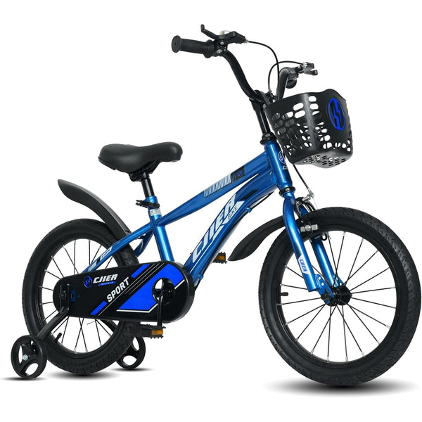 ICEELF 14" Kids Bikes for Girls and Boys, Kids' Bicycles with Training Wheels, Ages 3-5 Years, Blue
