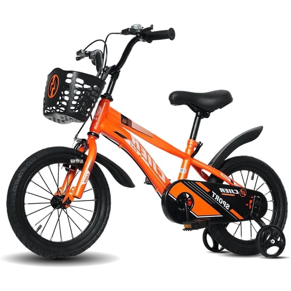 NEORIVER 14" Kids Bikes for Girls and Boys, Kids' Bicycles with Training Wheels, Ages 3-5 Years