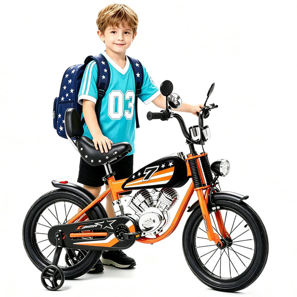 ICEELF 16 inch Kids Bike for Boys & Girls Ages 2-9, Bicycle with Training Wheels, Multi Color