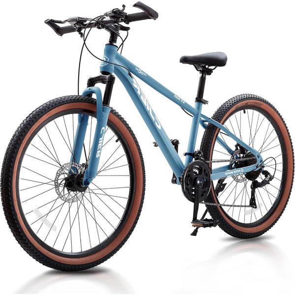Pipleo 20 Inch Kids Mountain Bike, 21-Speed Bikes for Boys with Disc Brakes, Suspension Fork & Tool-Free Assembly