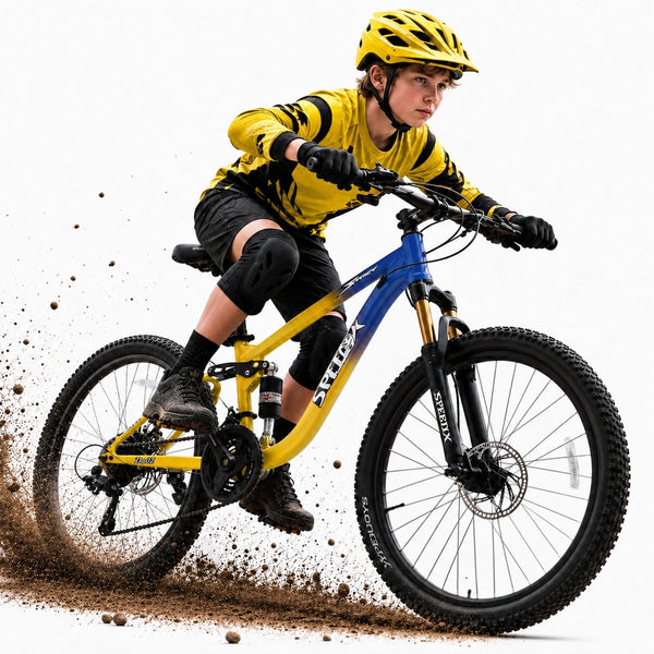 ICEELF 24 inch Kids Mountain Bike, 21-Speed MTB Bicycle for Boys & Girls Ages 8 9 10 11 12 , Lockable Suspension, Dual Disc Brakes, Multiple Colors