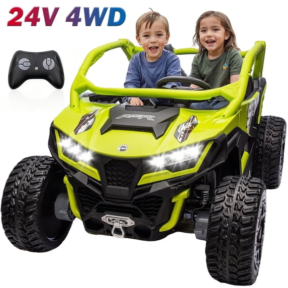 NEORIVER XL 24V Ride on Toys for Big Kids, 10AH Battery, 4x75W Motor, 5MPH UTV Ride on Car for Ages 3-8, Parent Remote Control, Bluetooth Music, EVA Tires & 4 Spring Suspension