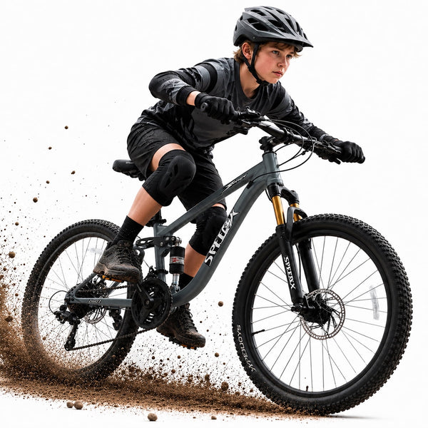 ICEELF 26 Inch Mountain Bike, 21-Speed MTB Bicycle for Boys, Girls & Adults, Lockable Suspension, Dual Disc Brakes, Multiple Colors