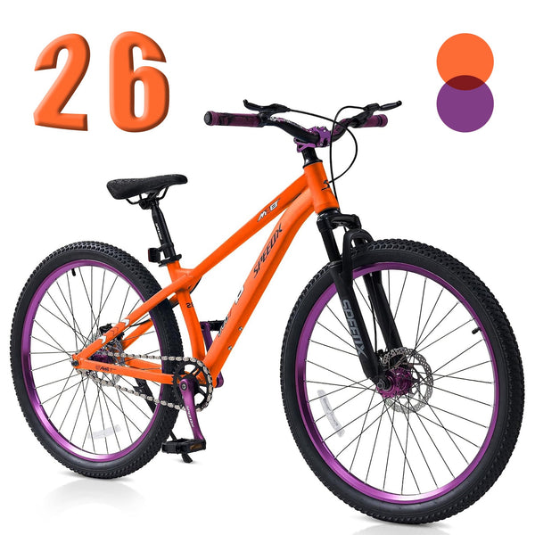 ICEELF Youth Mountain Bike, 20 24 26 Inch Kids Bike, 120-Sound Aluminum Wheel Hub, Front Suspension, Dual Disc Brakes