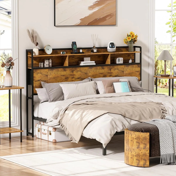 Linor Wood Bookcase Headboard
