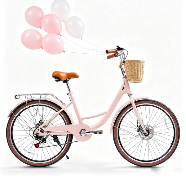 Akaber 24 Inch Beach Cruiser Bike for Women