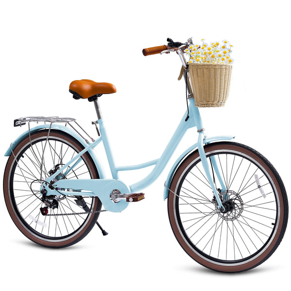 Akaber 24 Inch Cruiser Bike for Women, Lightweight Step-Through Bicycle