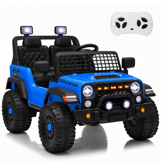 NEORIVER 12V Kids Electric Ride On Car, Ride On Toy Vehicle with Dual 35W Motors, 3 Speed Modes, Bluetooth, USB, LED Lights & Horn