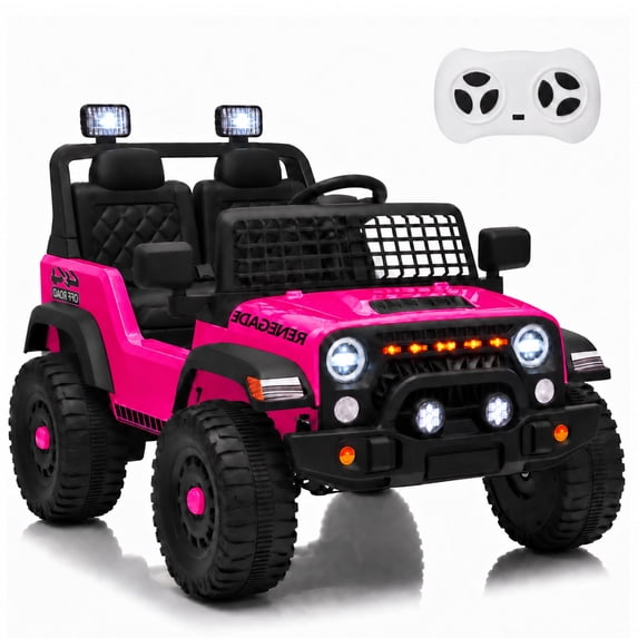 NEORIVER 12V Kids Electric Ride On Car, Ride On Toy Vehicle with Dual 35W Motors, 3 Speed Modes, Bluetooth, USB, LED Lights & Horn