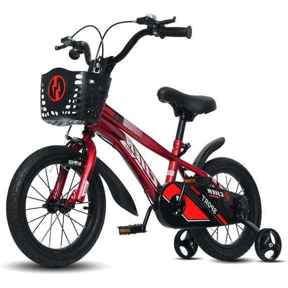 NEORIVER 14" Kids Bikes for Girls and Boys, Kids' Bicycles with Training Wheels, Ages 3-5 Years