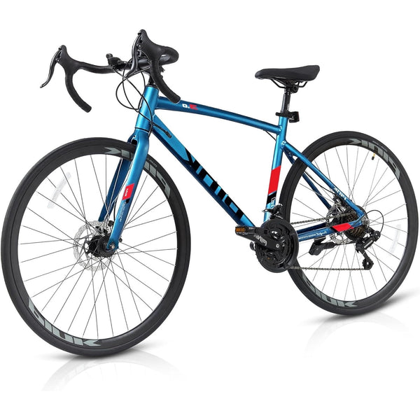 DEYGIA Mens Road Bike, 700C x 21 Speed with Shimano Gears & Aluminum Frame - Lightweight Sport Racing and Urban Commuter Hybrid Bicycle for Adults，Frame Size 52CM