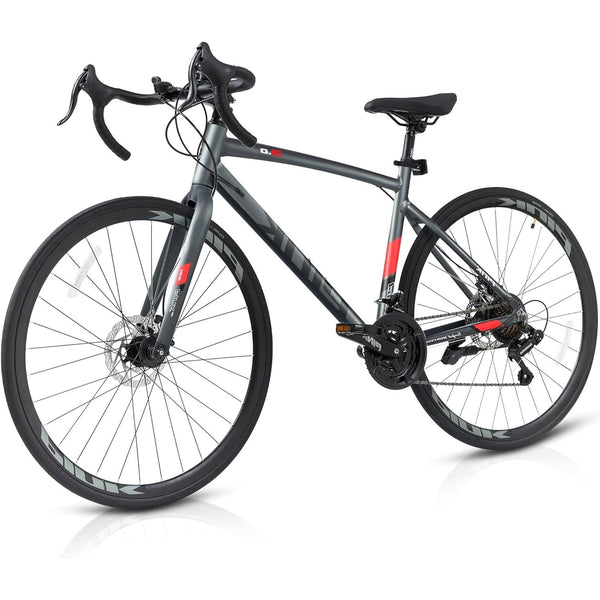 DEYGIA Mens Road Bike, 700C x 21 Speed with Shimano Gears & Aluminum Frame - Lightweight Sport Racing and Urban Commuter Hybrid Bicycle for Adults，Frame Size 49CM