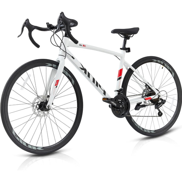DEYGIA Mens Road Bike, 700C x 21 Speed with Shimano Gears & Aluminum Frame - Lightweight Sport Racing and Urban Commuter Hybrid Bicycle for Adults，Frame Size 52CM