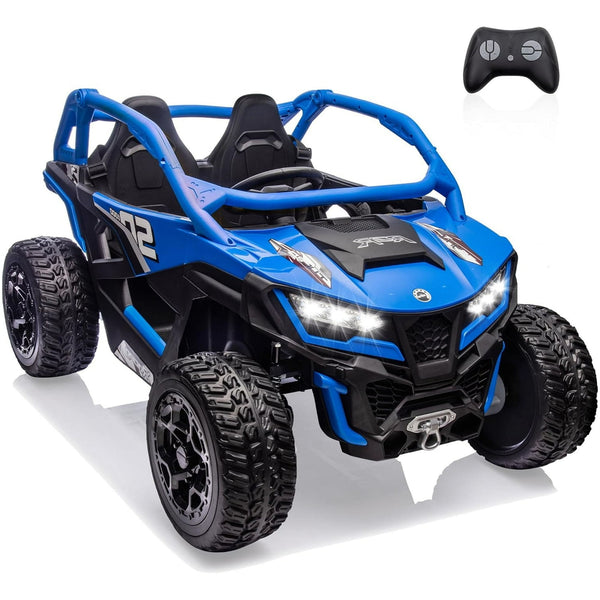 Wanan 24V 10AH 2 Seater Power of Wheels for Big Kids, 21" 4WD/AWD Largre Kids' Electric Vehicles with Remote Control for Girls and Boys, UTV Ride On Car for Kid, EVA Tires, 4 Spring Absorbers