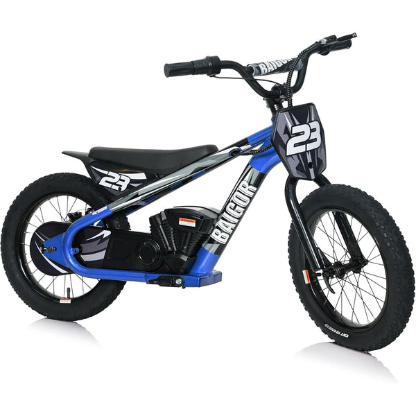 Wanan 24V Electric Bike for Kids, 250W Electric Motorcycle Up to 15.5MPH,16-inch Tires, 3 Speeds, Electric Balance Bike for Kids Aged 6+ (Blue)