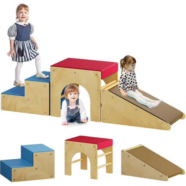 Wanan 3-in-1 Pikler Triangle Set, Toddler Climbing Toys