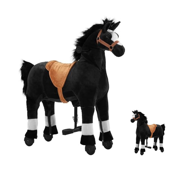 Akaber Ride on Horse for Big Kids, Horse Ride on Toy for 4 to 9 Years Old, (35.43'' Height) Riding Horse Rider Mechanical Walking Action, No Battery or Electricity, Max Load 165LBS