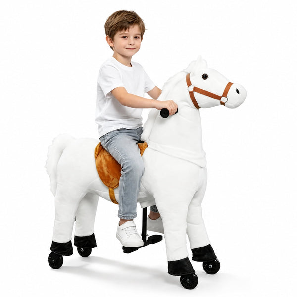 Akaber Ride on Horse for Big Kids, Horse Ride on Toy for 4 to 9 Years Old, (35.43'' Height) Riding Horse Rider Mechanical Walking Action, No Battery or Electricity, Max Load 165LBS