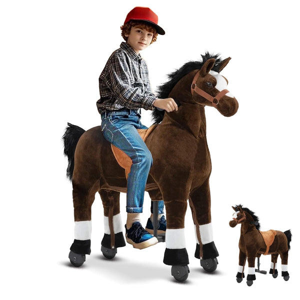 Akaber Ride on Horse for Big Kids, Horse Ride on Toy for 7 Years Old to Adult, (41.33'' Height) Riding Horse Rider Mechanical Walking Action, No Battery or Electricity, Max Load 187LBS