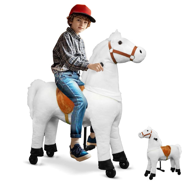 Akaber Ride on Horse for Big Kids, Horse Ride on Toy for 7 Years Old to Adult, (41.33'' Height) Riding Horse Rider Mechanical Walking Action, No Battery or Electricity, Max Load 187LBS