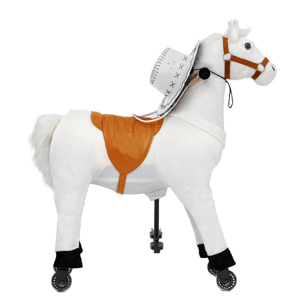 Wanan Ride on Horse for Kids with Reins and Cowboy Hat, Riding Horse Toy, (35.43'' Height) Ride on Horse, Max Load 165LBS, Medium Size for Age 4-9