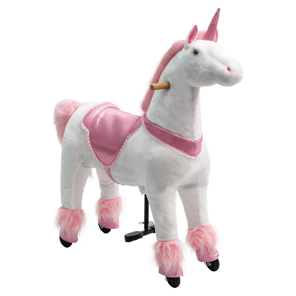 Wanan Ride on Horse for Big Kids, Horse Ride on Toy for 4 to 9 Years Old, (35.43'' Height) Riding Horse Rider Mechanical Walking Action, No Battery or Electricity, Max Load 165LBS