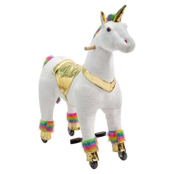 Wanan Ride on Horse for Big Kids, Horse Ride on Toy for 4 to 9 Years Old, (35.43'' Height) Riding Horse Rider Mechanical Walking Action, No Battery or Electricity, Max Load 165LBS