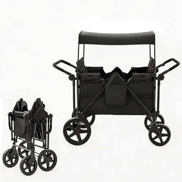 Wanan Stroller Wagon for 4 Kids, Foldable Stroller Wagon 4 Passenger