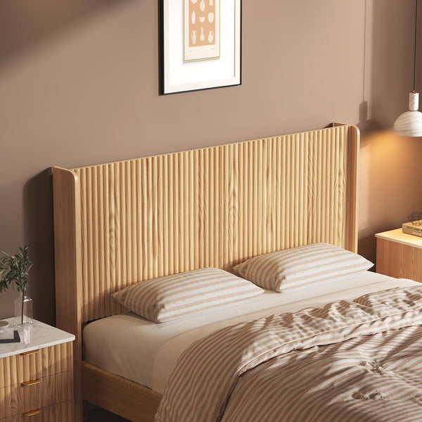 Akaber 65" Queen Headboard with Charging Stations - Wall Mounted Boho Bed Headboard, Modern Farmhouse Style for Queen Size Beds (Headboard Only)