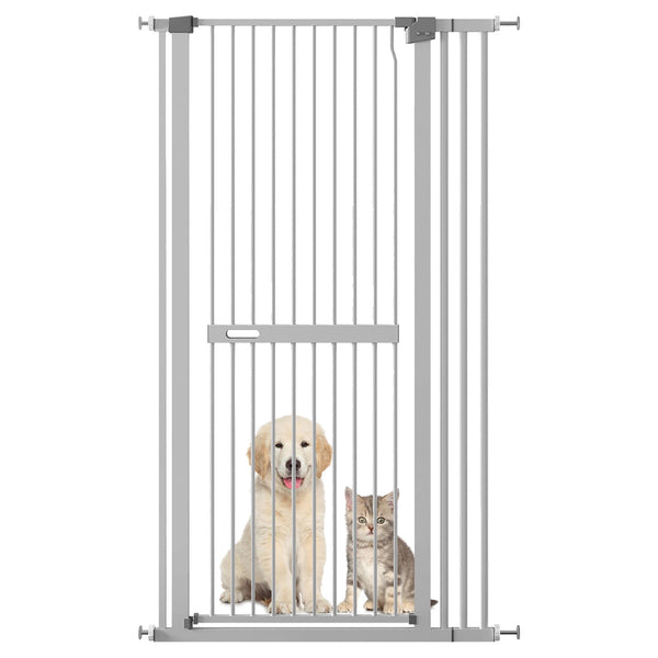 60" Extra Tall Safety Baby Gate Cat Gate for Doorway Auto Close