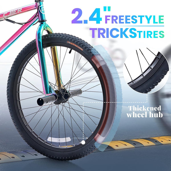 Akaber 20 Inch Kids Bike, BMX Bikes for Kids 6-14, Bike for Boys and Girls with 4 Pegs, High-Carbon Steel BMX Frame, 360° Handlebar Rotation