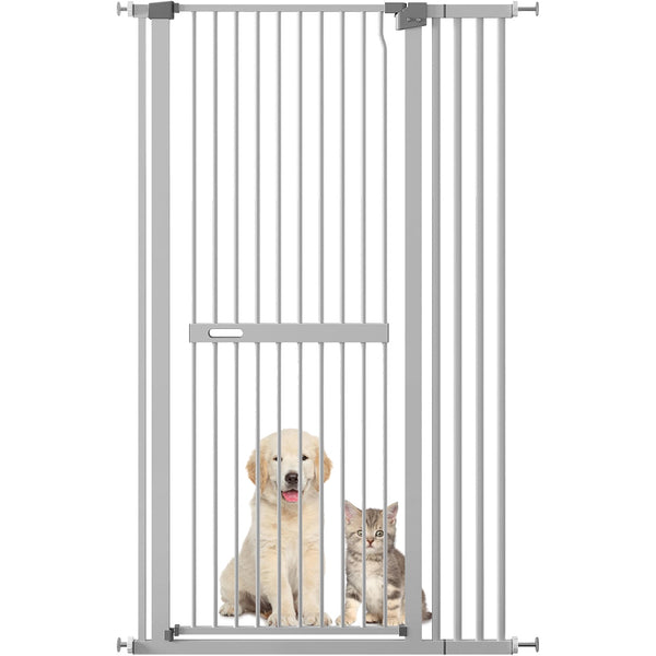 60" Extra Tall Safety Baby Gate Cat Gate for Doorway Auto Close