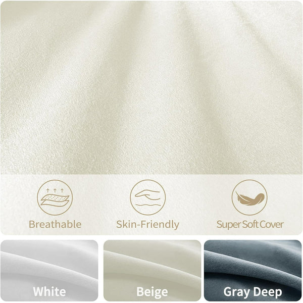 Akaber 130" U-Shaped Cloud Sectional Sofa, Modular Velvet Convertible Sofa Bed with Storage, Plush Living Room Couch(Beige)