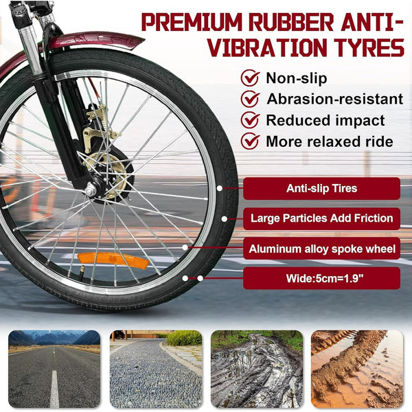 Pipleo Adult Tricycle, 20 Inch 3-Wheel Bikes Carrying Passengers and Cargo, Trike for Adults with Front Baskets for Women, Seniors, Men, Low Step-Through Cruiser Bike for Cycling, Outing, Picnic