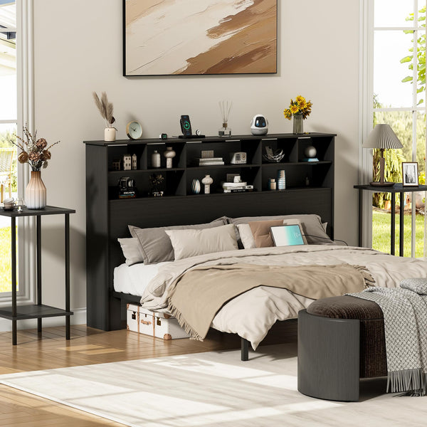 Linor Wood Bookcase Headboard