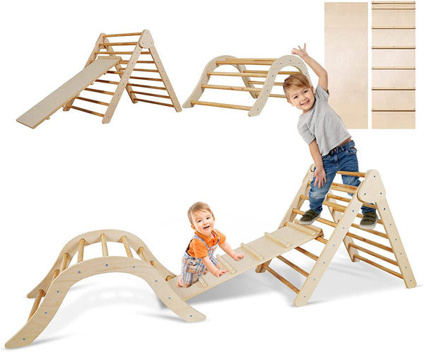3 in 1 Foldable pikler triangle, pikler triangle set for Toddler, climbing triangle