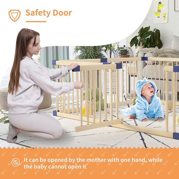 Baby Playpen Kids Fence with Safety gate
